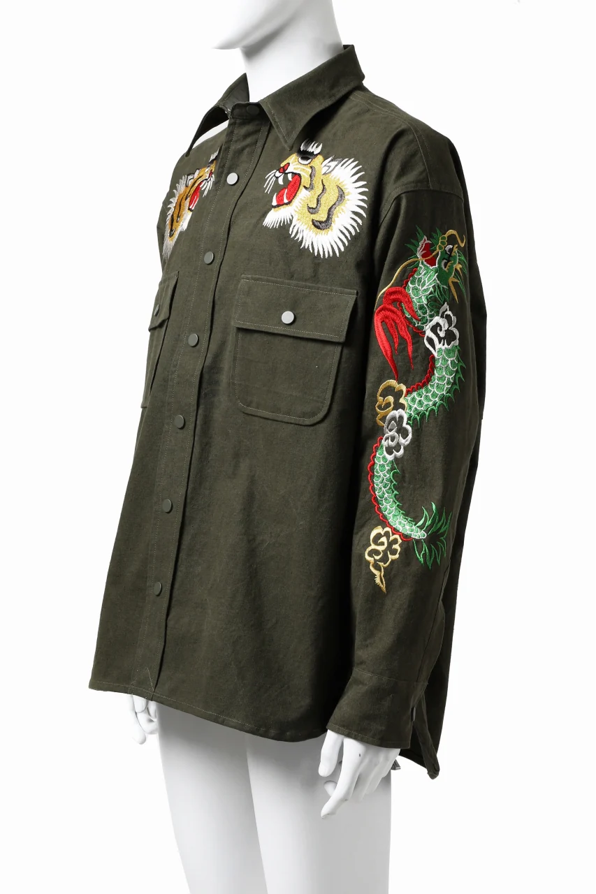 READYMADE SKA SHIRT-JACKET (KHAKI GREEN) - Image 24