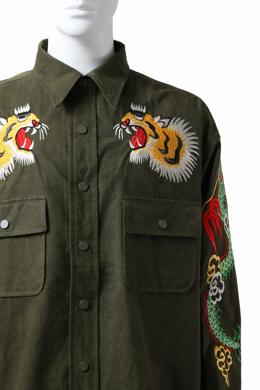READYMADE SKA SHIRT-JACKET (KHAKI GREEN) - Image 28
