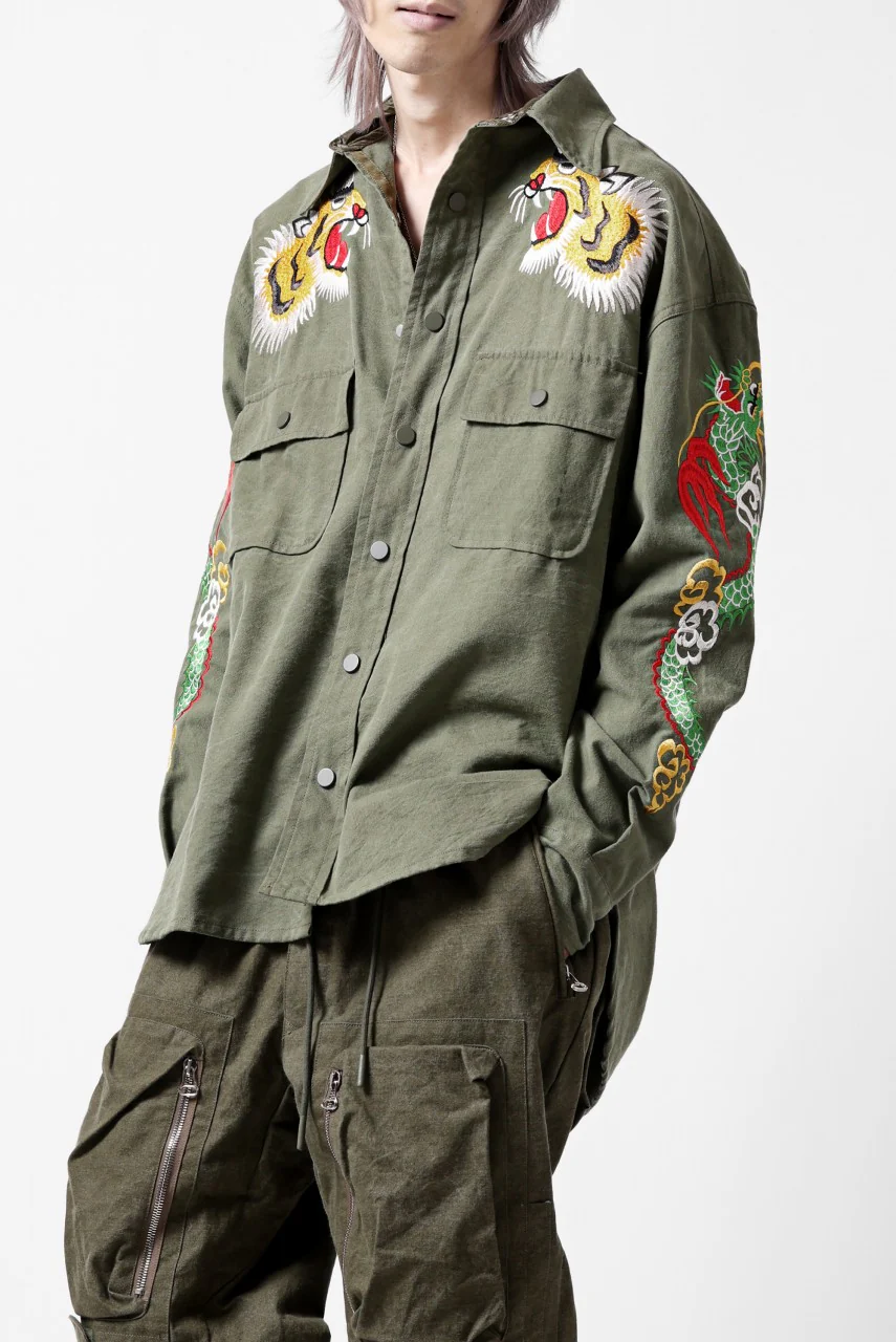 READYMADE SKA SHIRT-JACKET (KHAKI GREEN) - Image 3