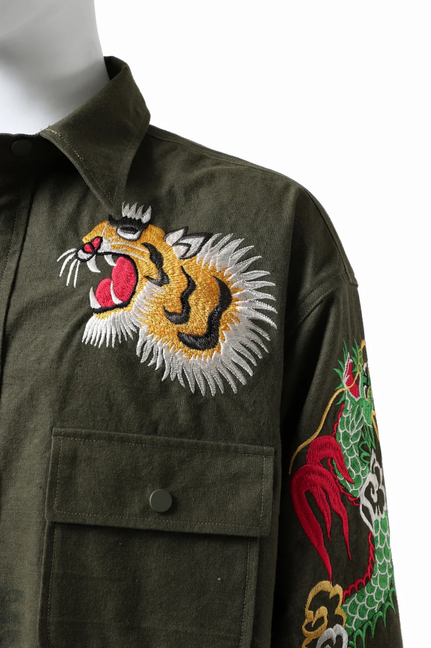 READYMADE SKA SHIRT-JACKET (KHAKI GREEN) - Image 30