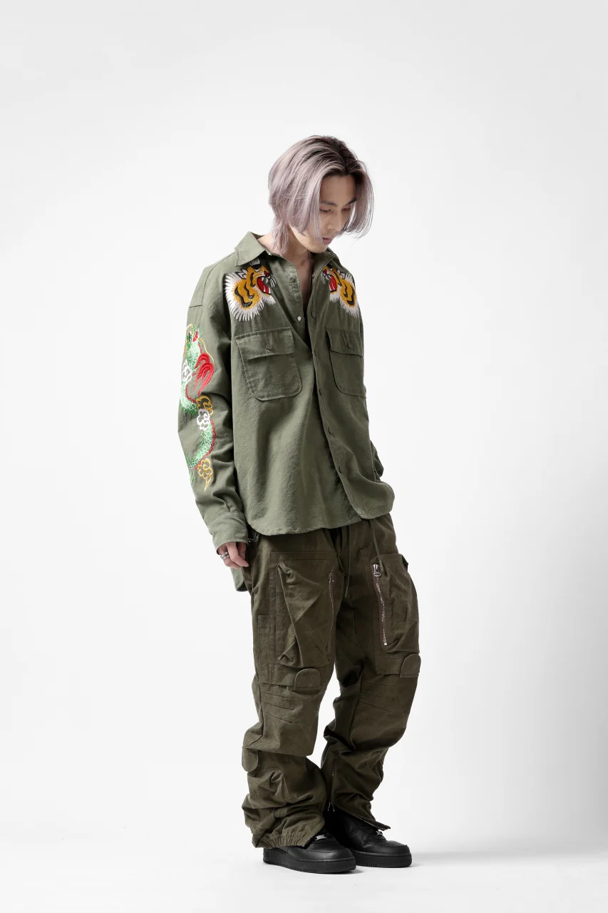 READYMADE SKA SHIRT-JACKET (KHAKI GREEN) - Image 49