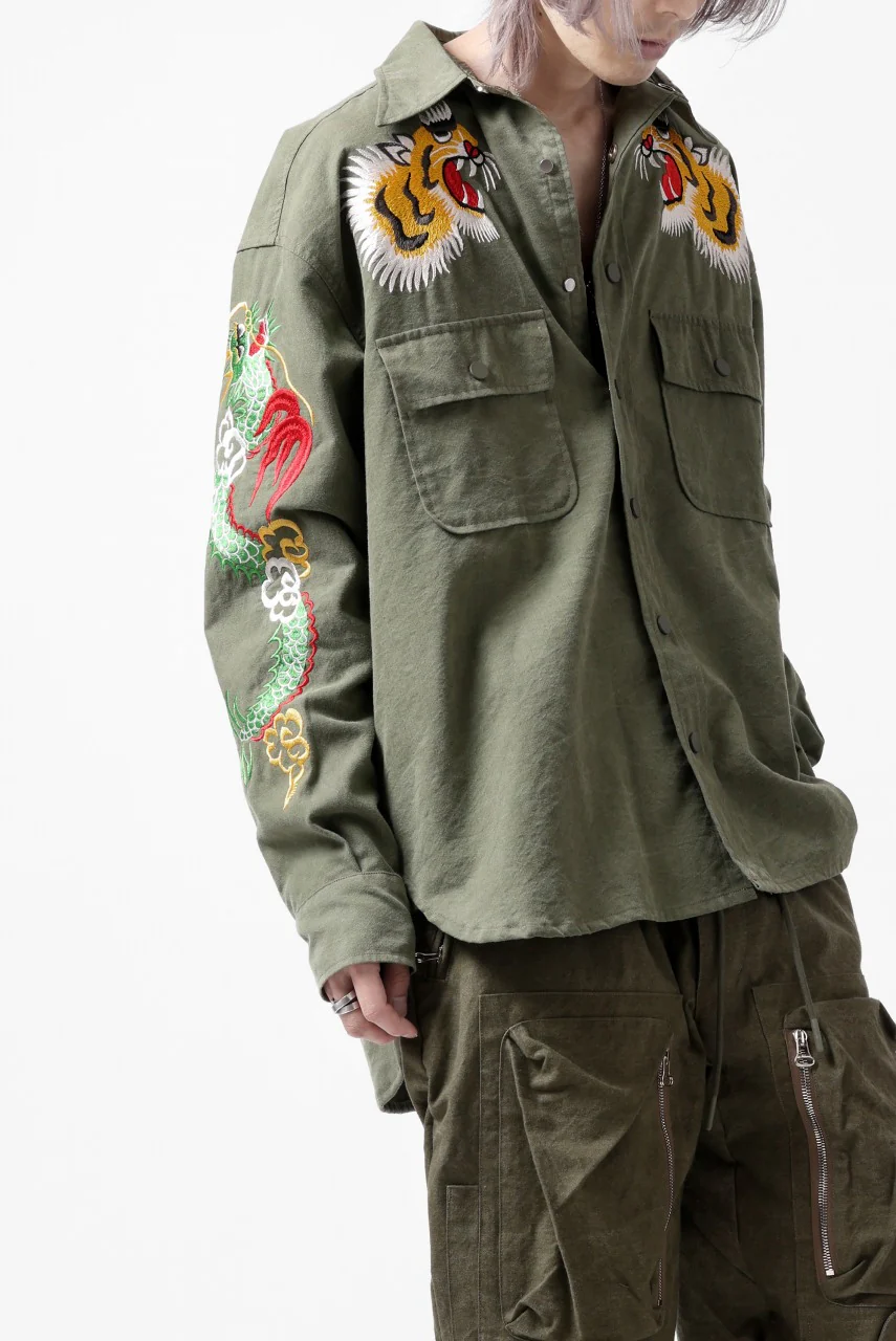 READYMADE SKA SHIRT-JACKET (KHAKI GREEN) - Image 5