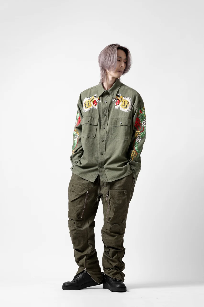 READYMADE SKA SHIRT-JACKET (KHAKI GREEN) - Image 50