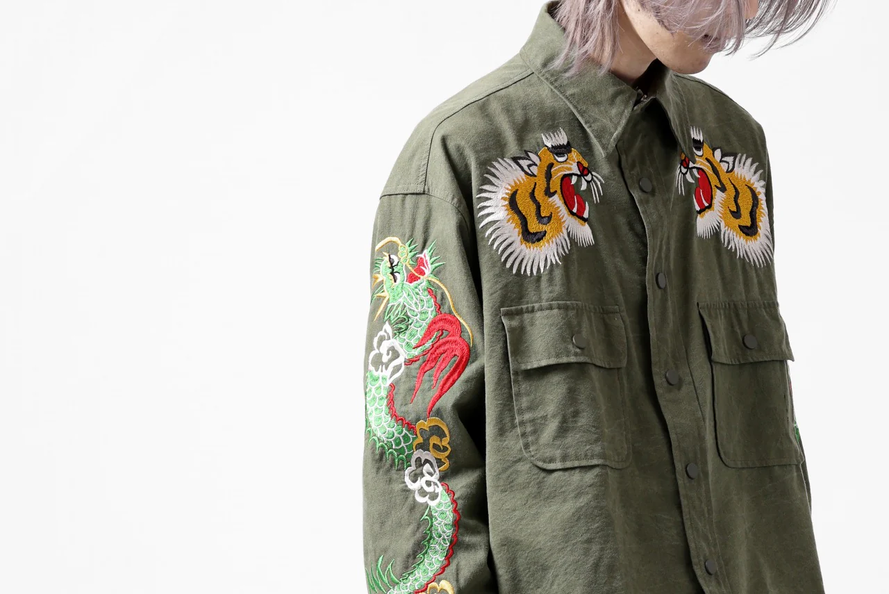 READYMADE SKA SHIRT-JACKET (KHAKI GREEN) - Image 53