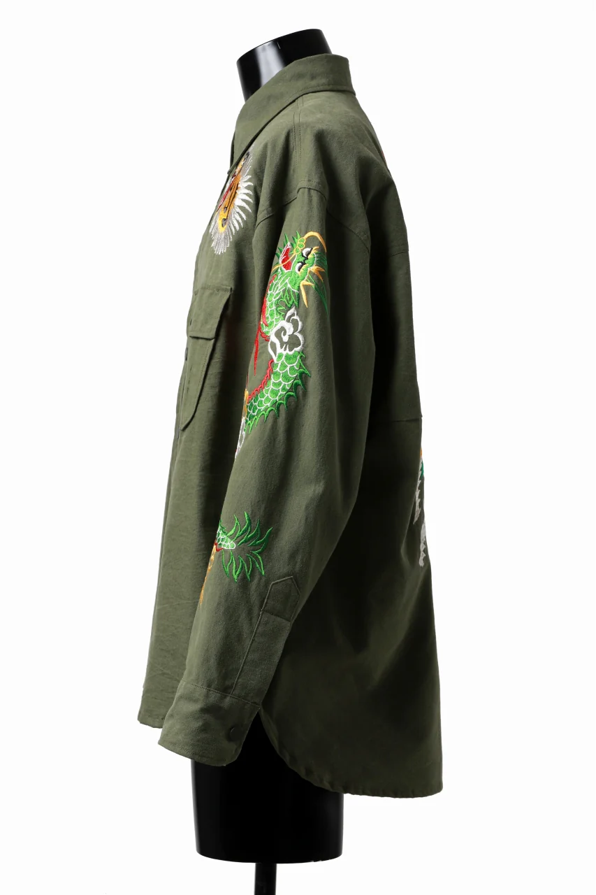 READYMADE SKA SHIRT-JACKET (KHAKI GREEN) - Image 8