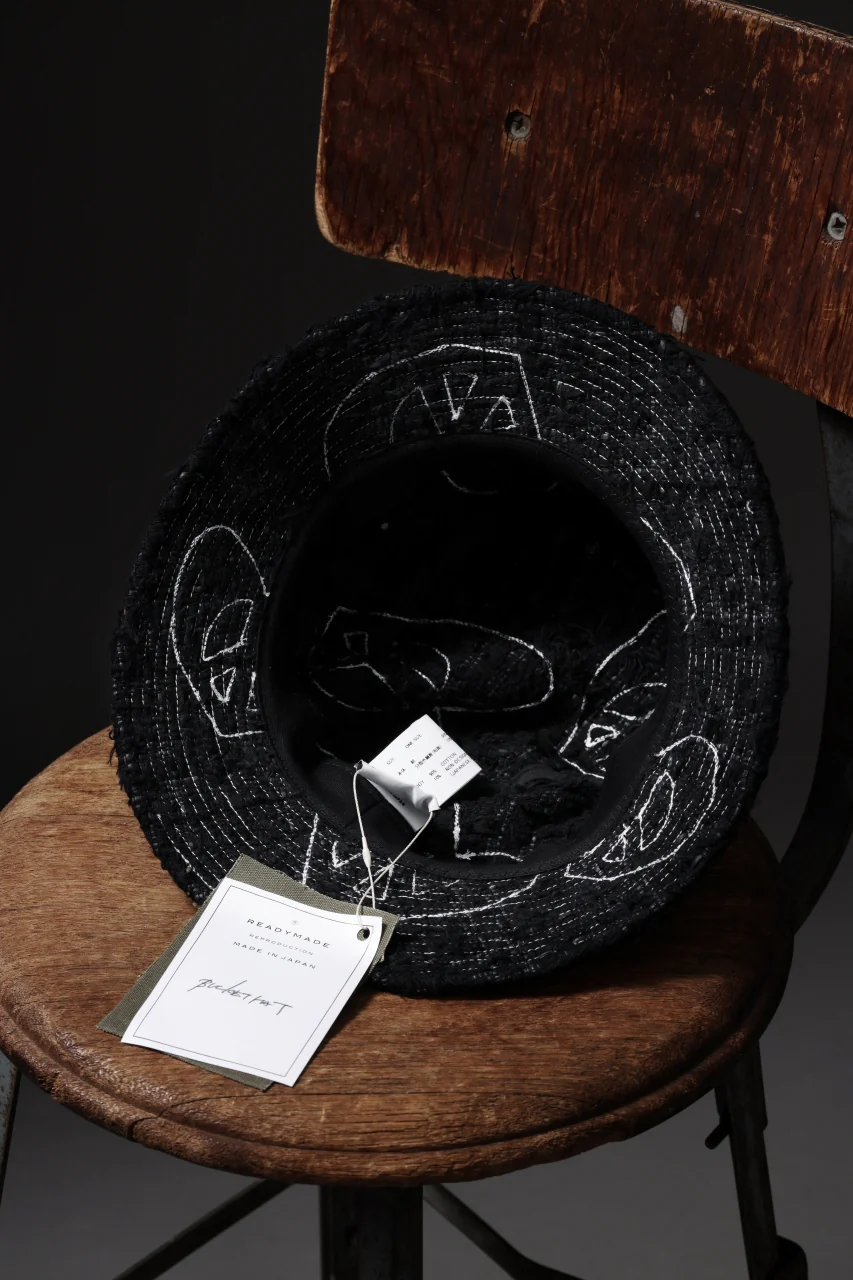 READYMADE TWEED BUCKET HAT (BLACK #A) - Image 10