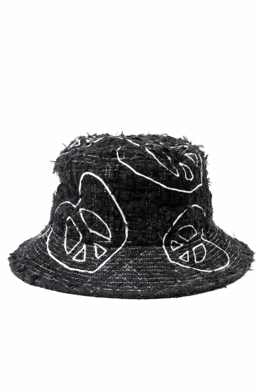 READYMADE TWEED BUCKET HAT (BLACK #A) - Image 3