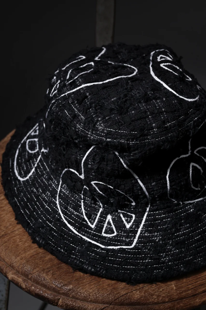 READYMADE TWEED BUCKET HAT (BLACK #B) - Image 4