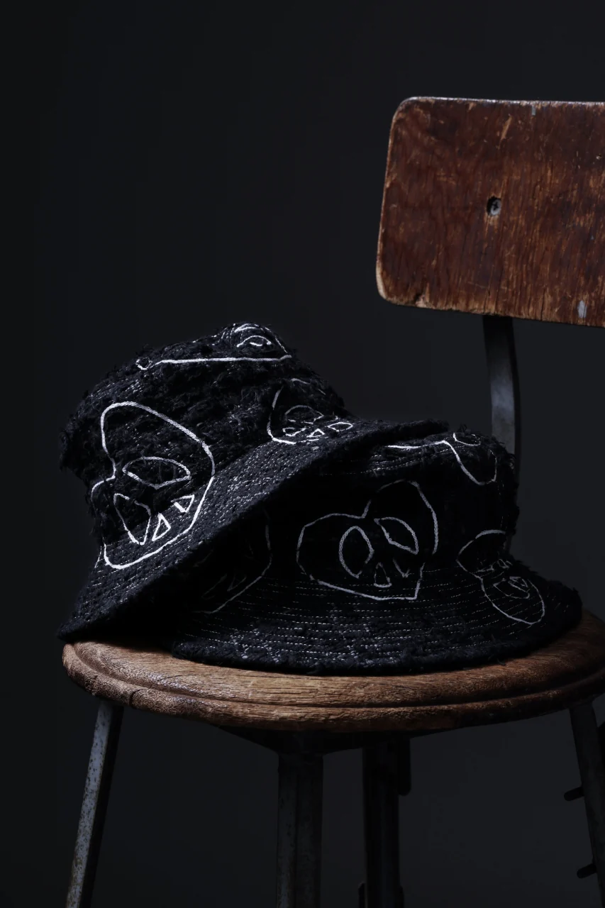 READYMADE TWEED BUCKET HAT (BLACK #B) - Image 9