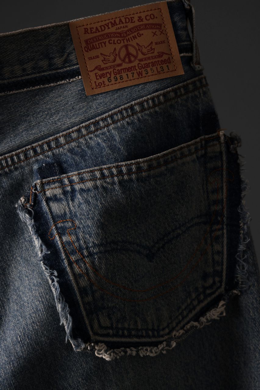 READYMADE WIDE FLARE DENIM PANTS / (BLUE #B) - Image 15