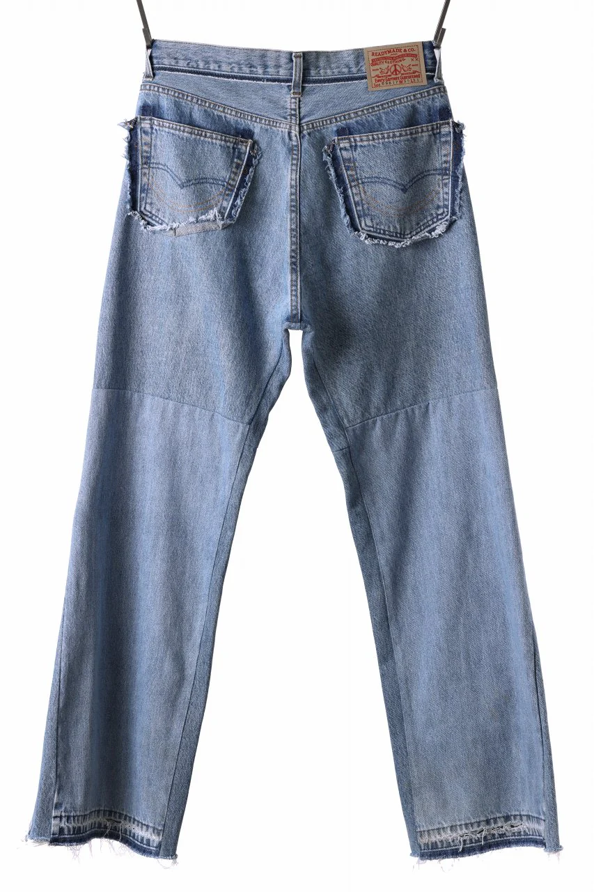 READYMADE WIDE FLARE DENIM PANTS / (BLUE #B) - Image 3