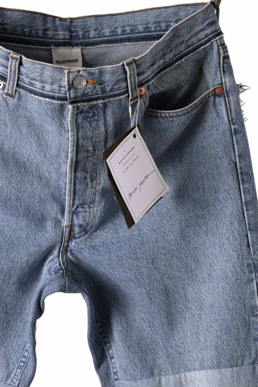 READYMADE WIDE FLARE DENIM PANTS / (BLUE #B) - Image 6
