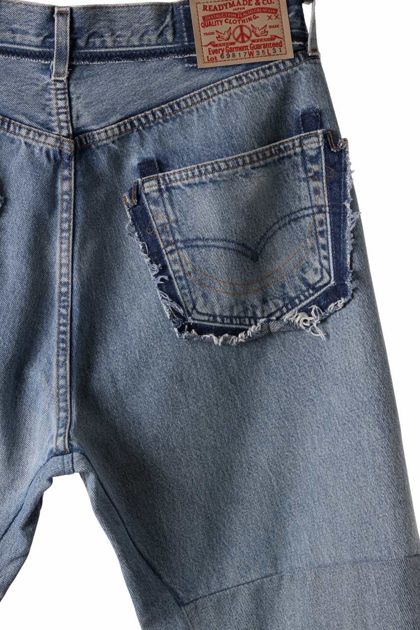 READYMADE WIDE FLARE DENIM PANTS / (BLUE #C) - Image 11