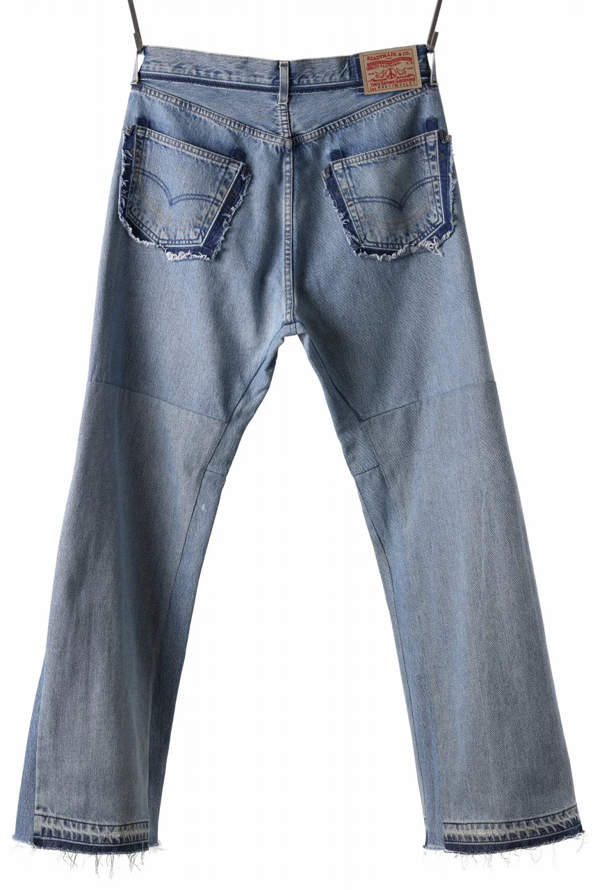 READYMADE WIDE FLARE DENIM PANTS / (BLUE #C) - Image 3