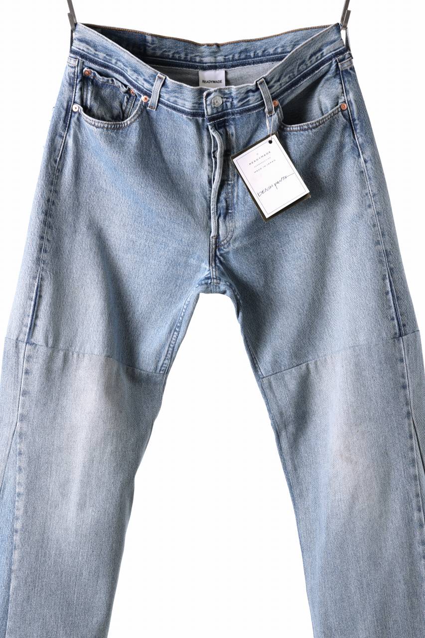 READYMADE WIDE FLARE DENIM PANTS / (BLUE #C) - Image 4
