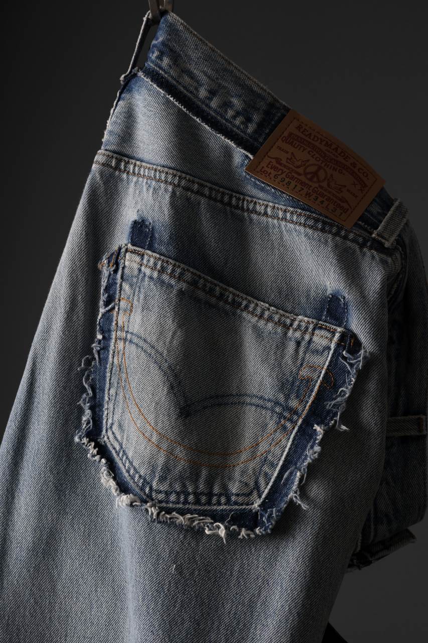 READYMADE WIDE FLARE DENIM PANTS / (BLUE #D) - Image 14