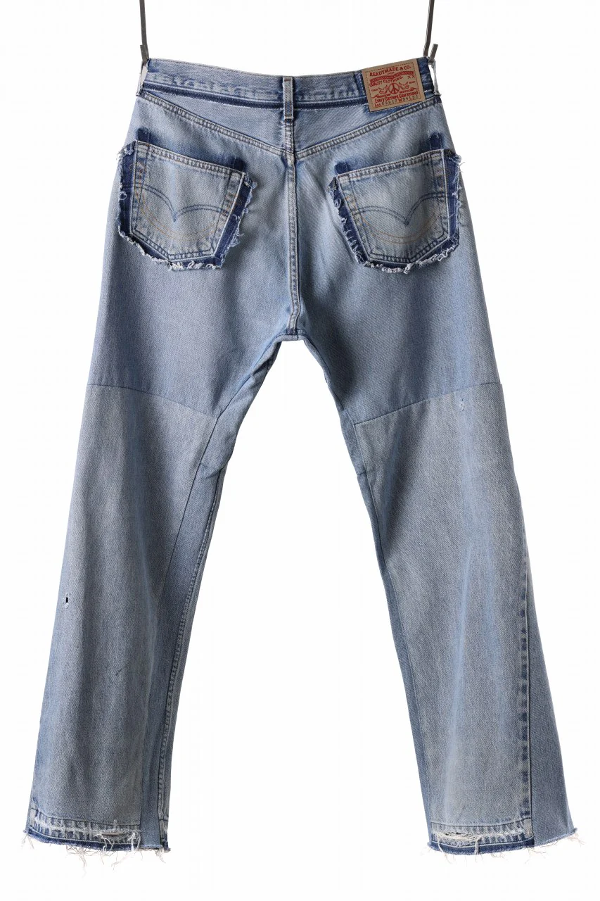 READYMADE WIDE FLARE DENIM PANTS / (BLUE #D) - Image 3