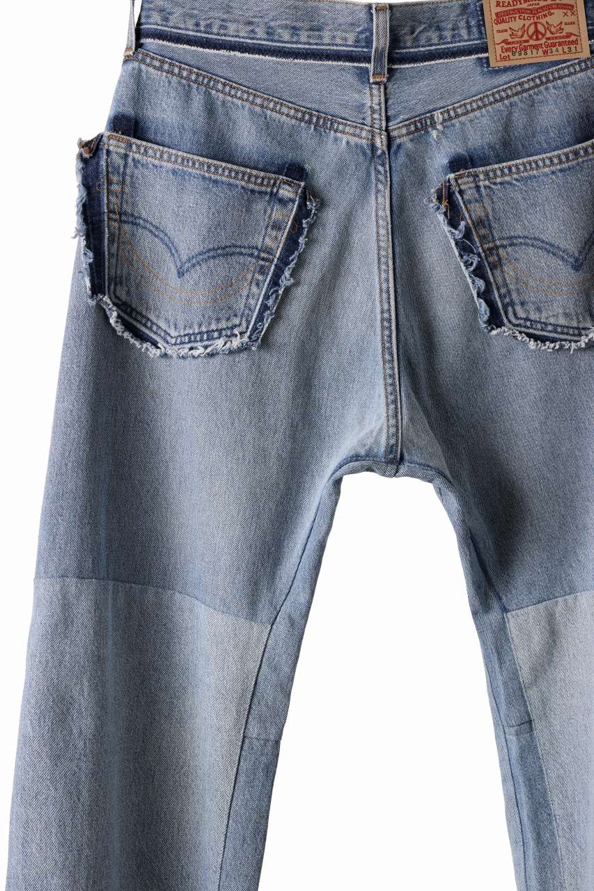 READYMADE WIDE FLARE DENIM PANTS / (BLUE #E) - Image 10