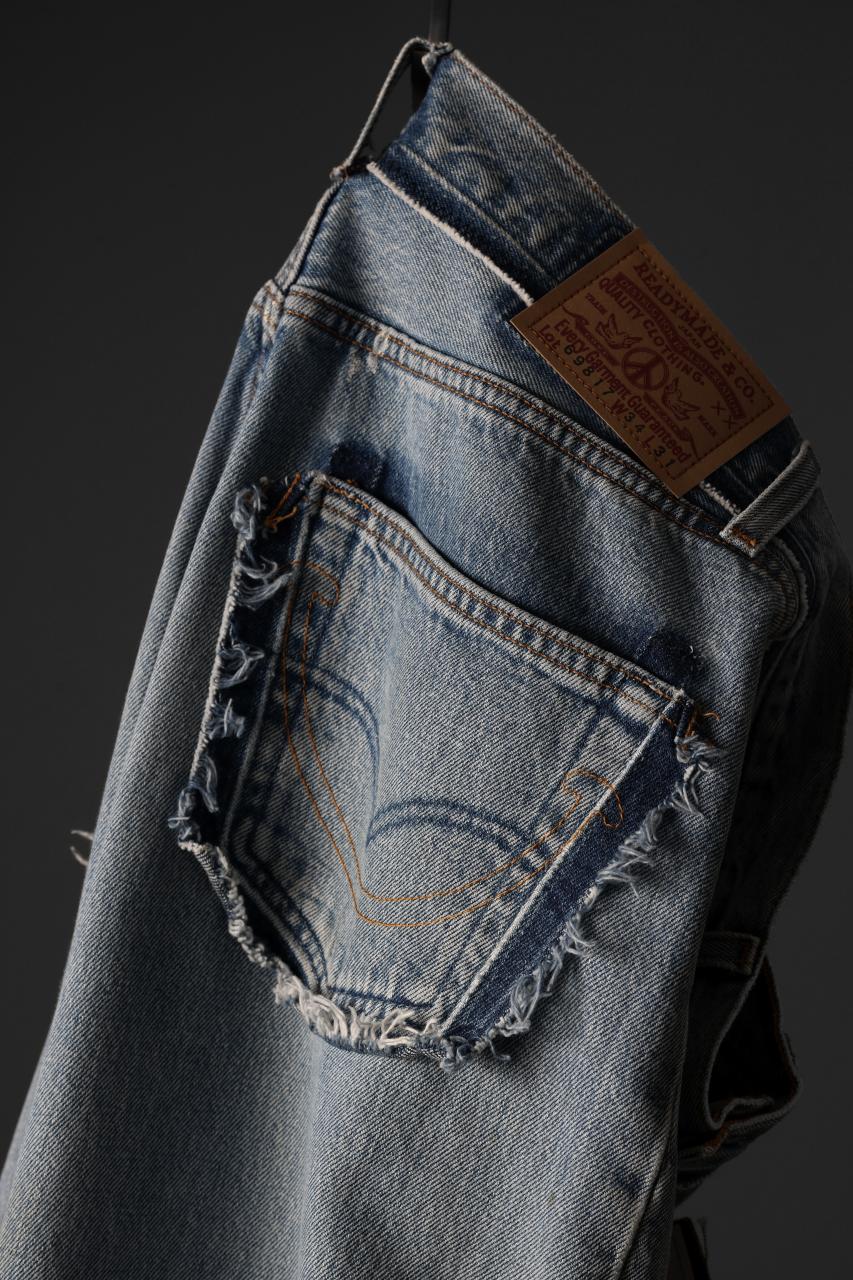 READYMADE WIDE FLARE DENIM PANTS / (BLUE #E) - Image 15