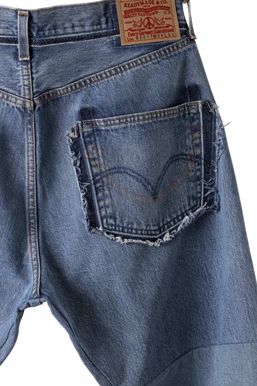 READYMADE WIDE FLARE DENIM PANTS / (BLUE #F) - Image 10