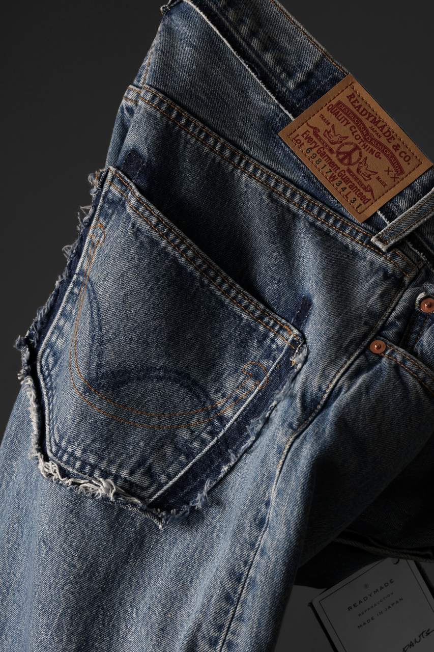 READYMADE WIDE FLARE DENIM PANTS / (BLUE #F) - Image 15