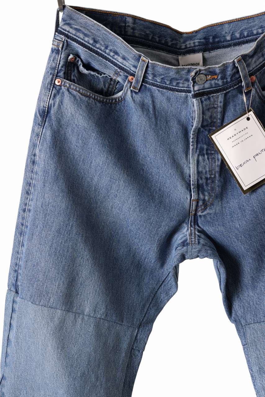 READYMADE WIDE FLARE DENIM PANTS / (BLUE #F) - Image 4