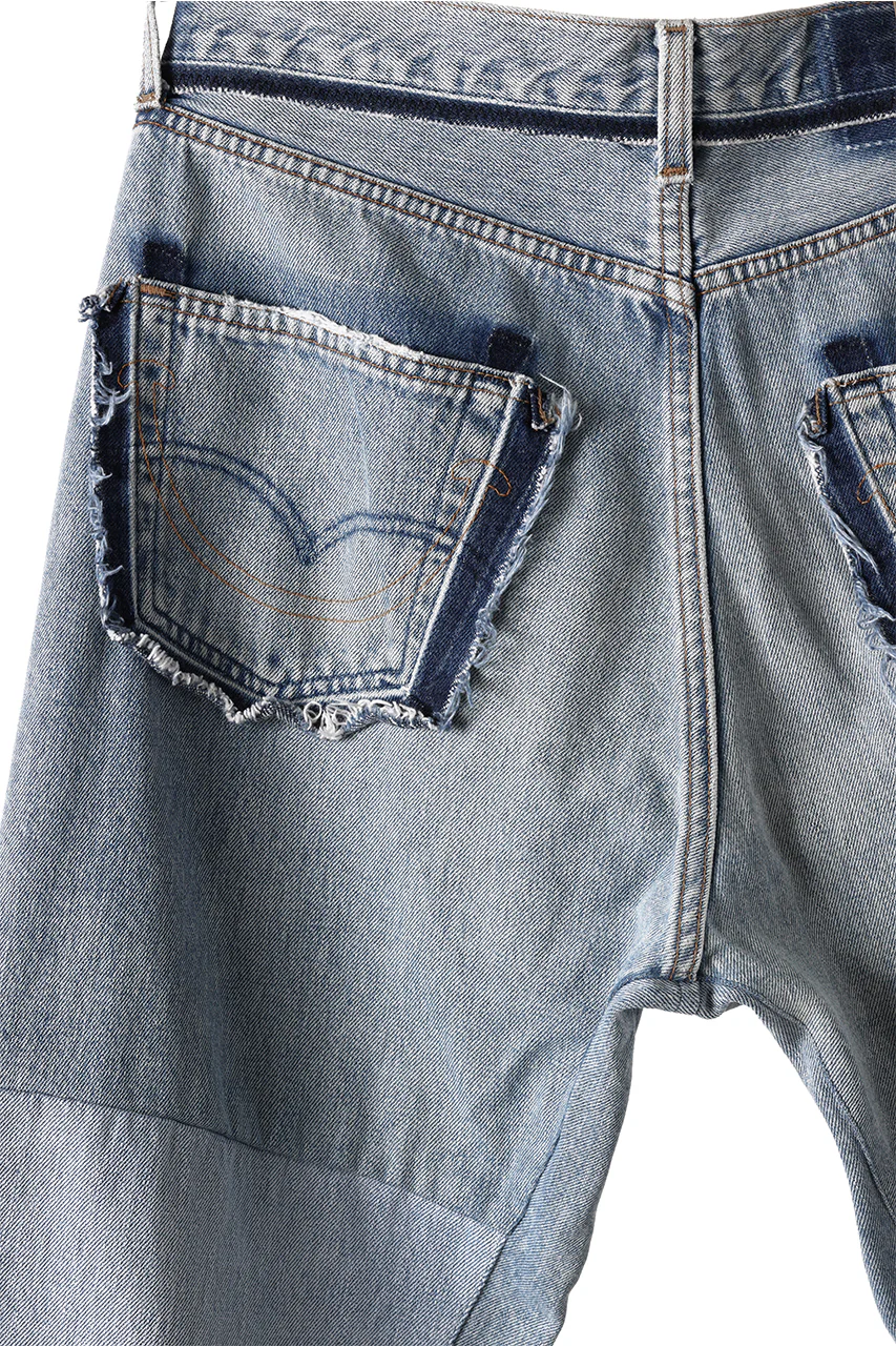 READYMADE WIDE FLARE DENIM PANTS / (BLUE #G) - Image 10