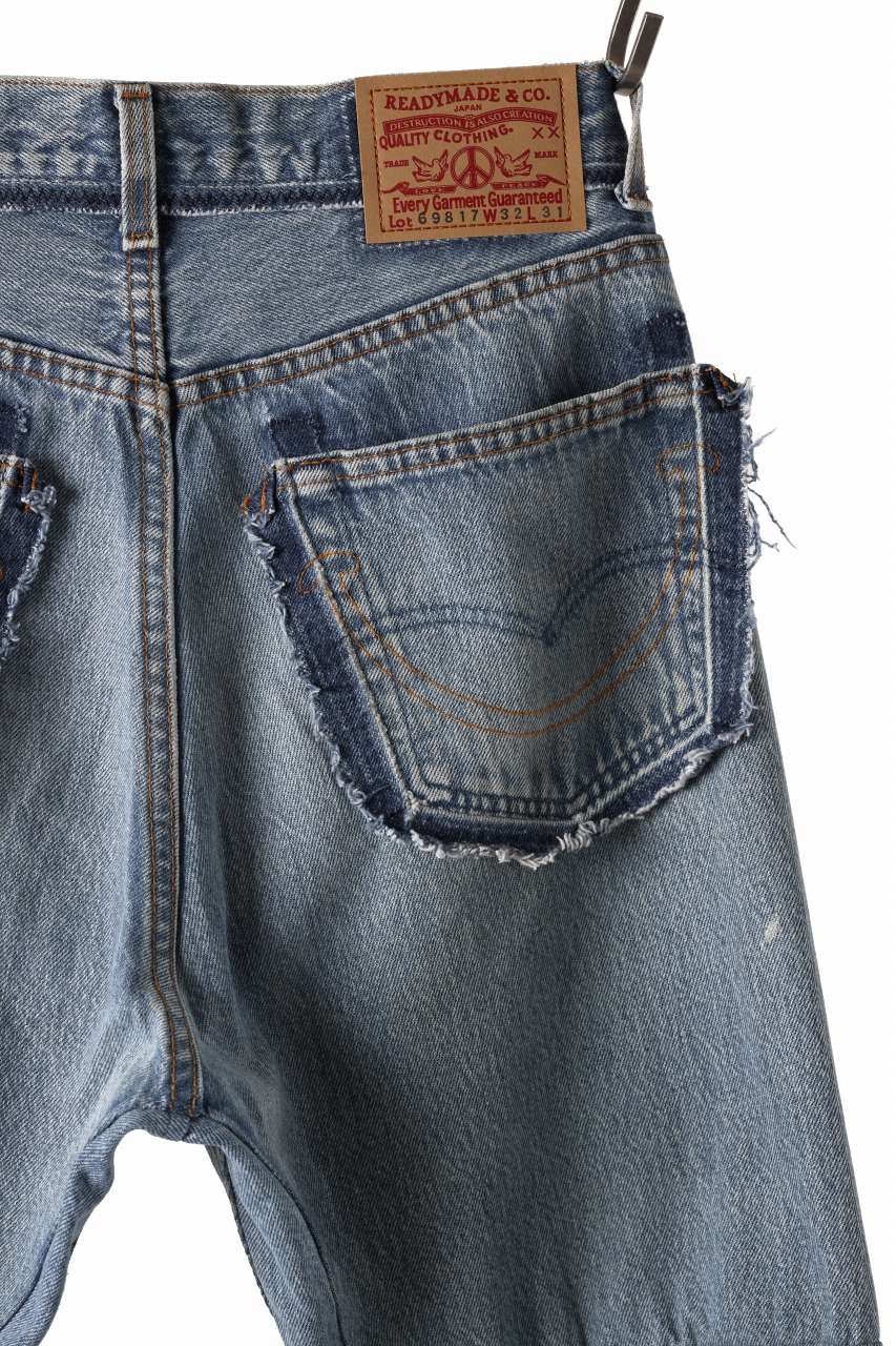 READYMADE WIDE FLARE DENIM PANTS / (BLUE #H) - Image 10