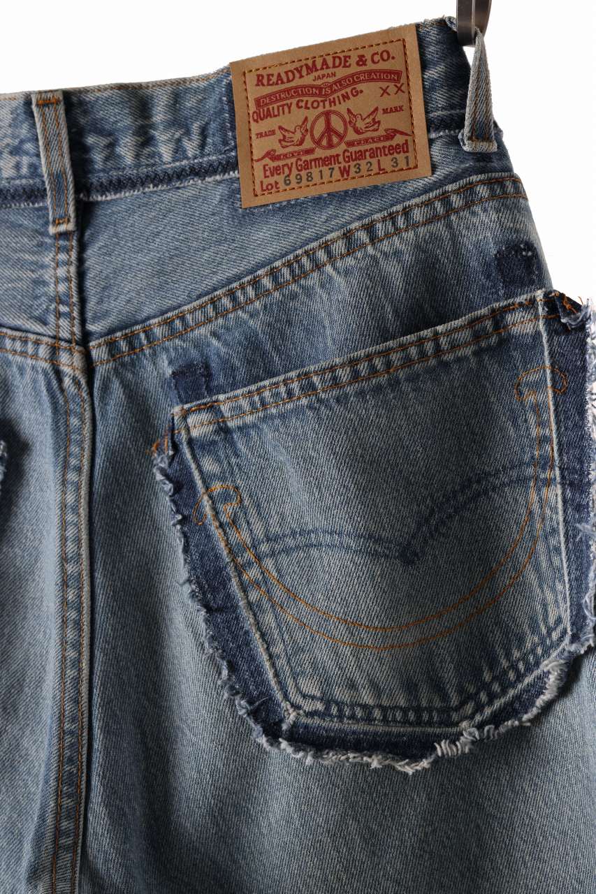 READYMADE WIDE FLARE DENIM PANTS / (BLUE #H) - Image 11