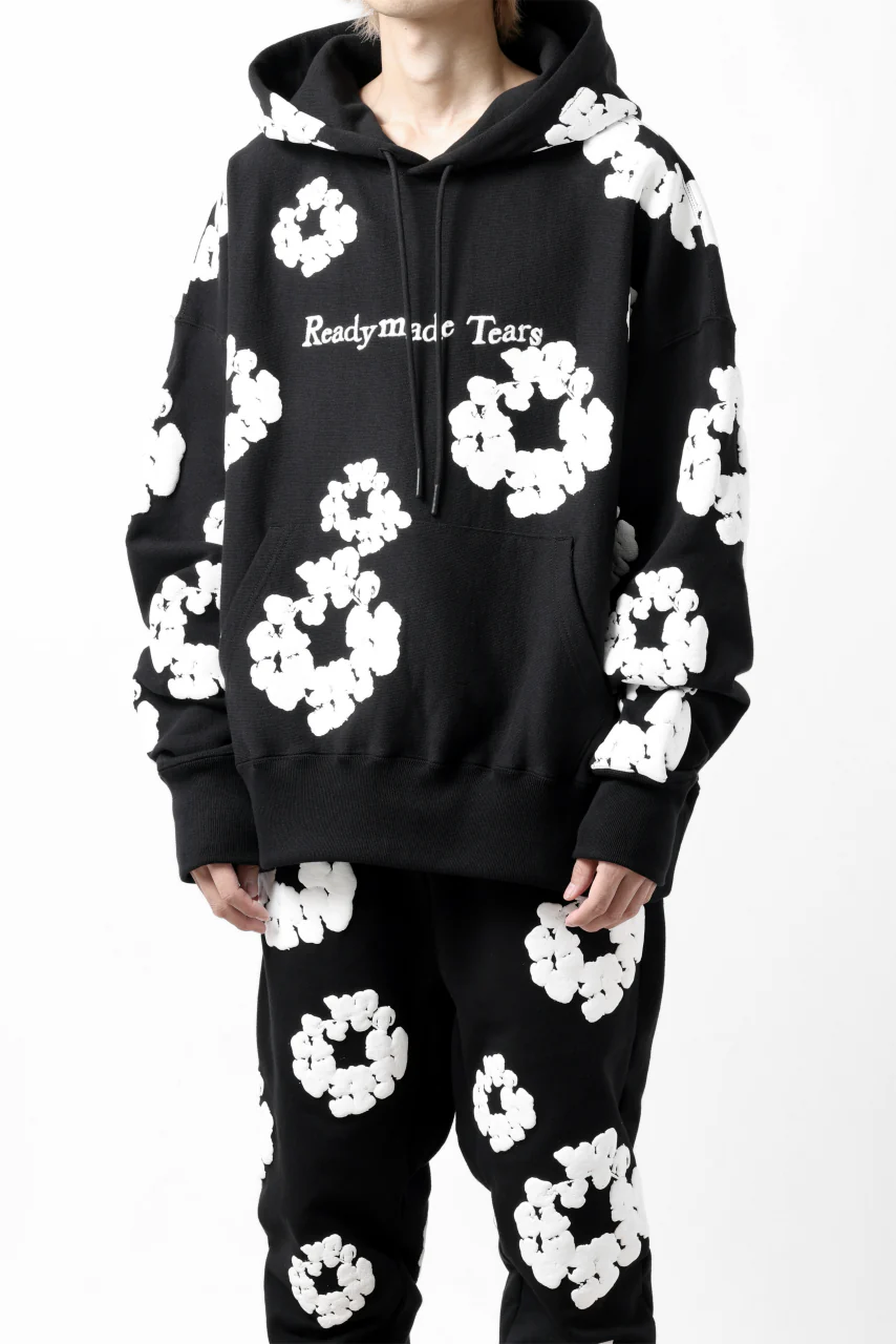 READYMADE x DENIM TEARS COTTON WREATH HOODIE (BLACK) - Image 19