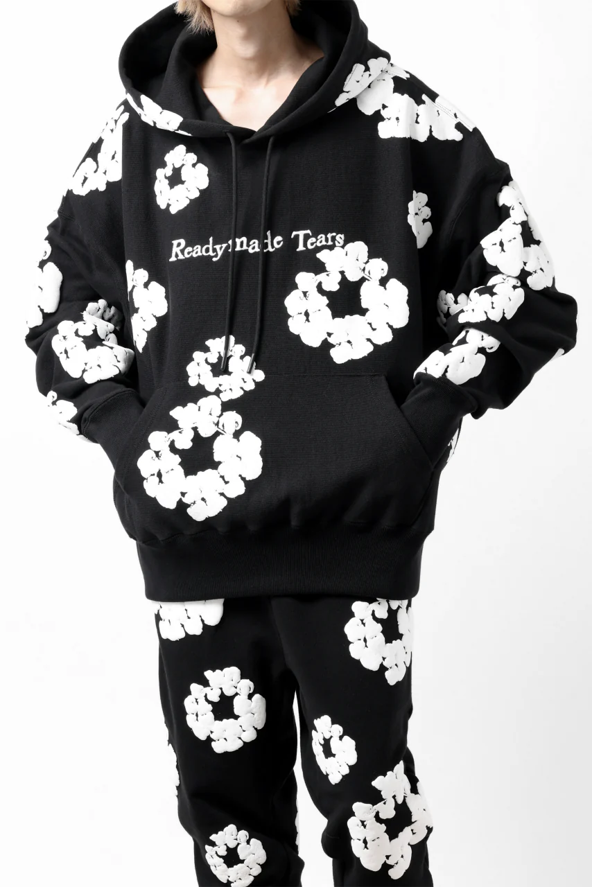 READYMADE x DENIM TEARS COTTON WREATH HOODIE (BLACK) - Image 20