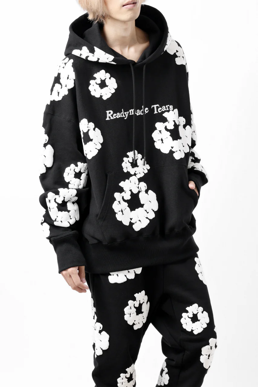 READYMADE x DENIM TEARS COTTON WREATH HOODIE (BLACK) - Image 21