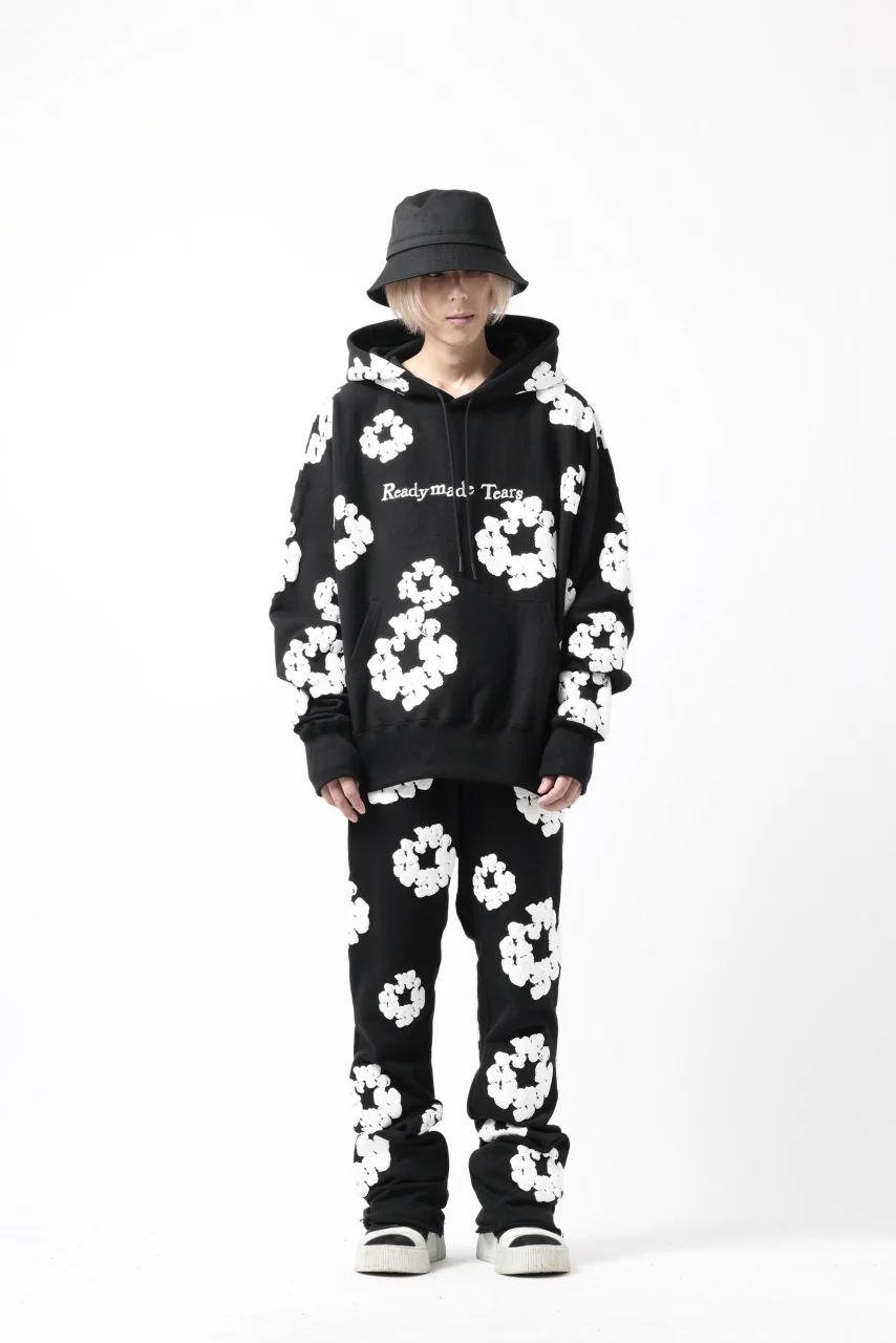 READYMADE x DENIM TEARS COTTON WREATH HOODIE (BLACK) - Image 27
