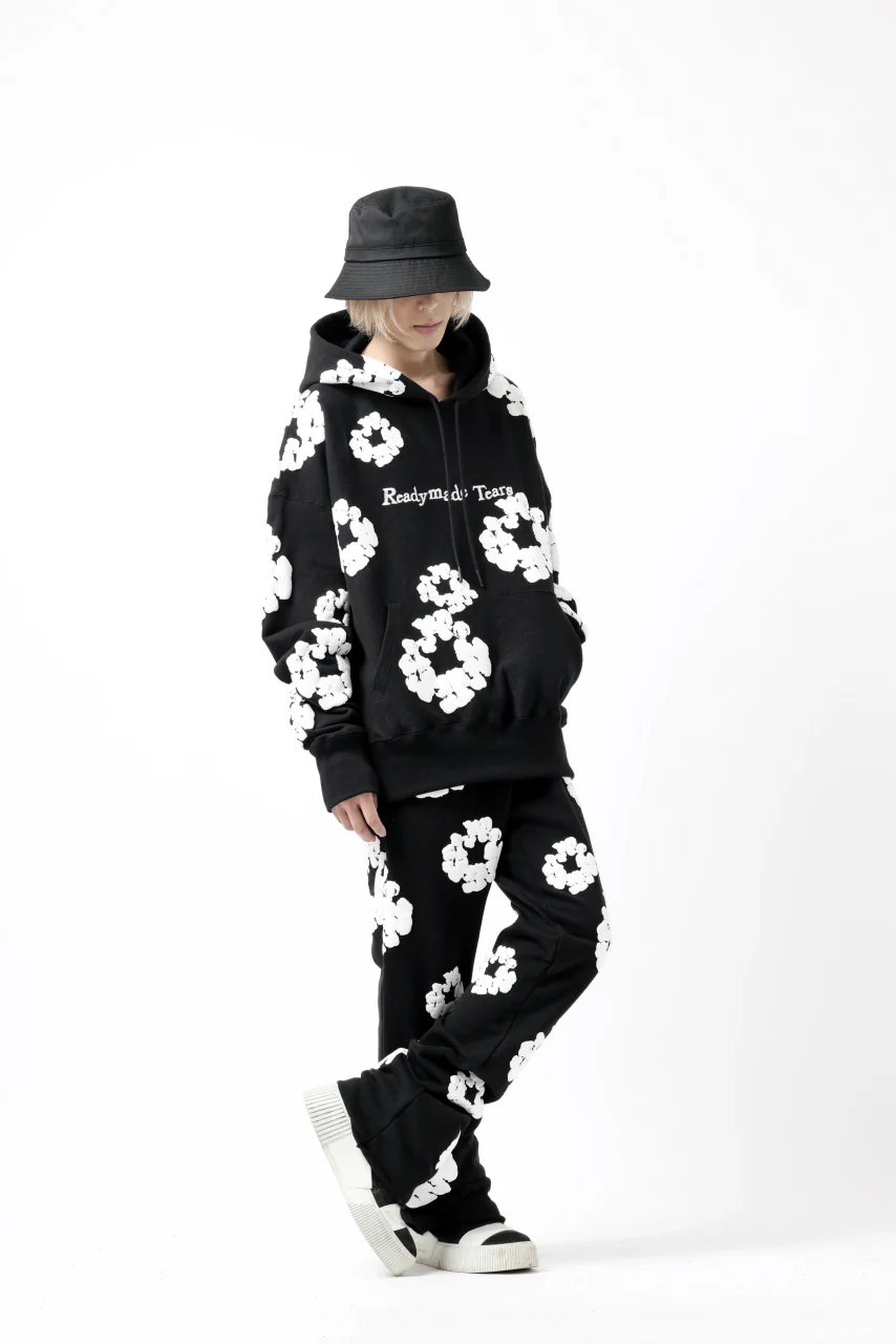 READYMADE x DENIM TEARS COTTON WREATH HOODIE (BLACK) - Image 30
