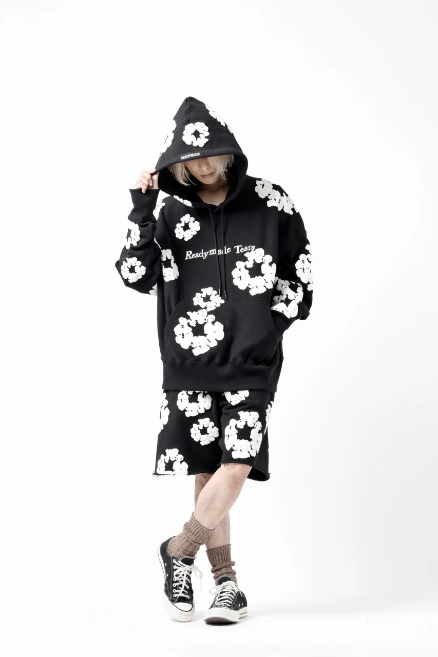 READYMADE x DENIM TEARS COTTON WREATH HOODIE (BLACK) - Image 37