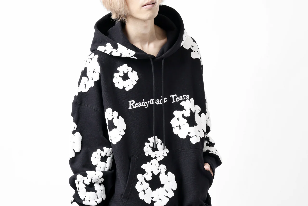 READYMADE x DENIM TEARS COTTON WREATH HOODIE (BLACK) - Image 38