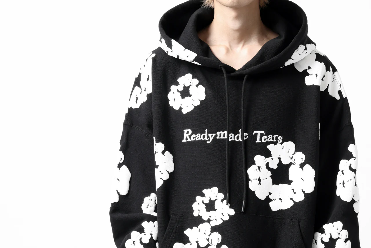 READYMADE x DENIM TEARS COTTON WREATH HOODIE (BLACK) - Image 39