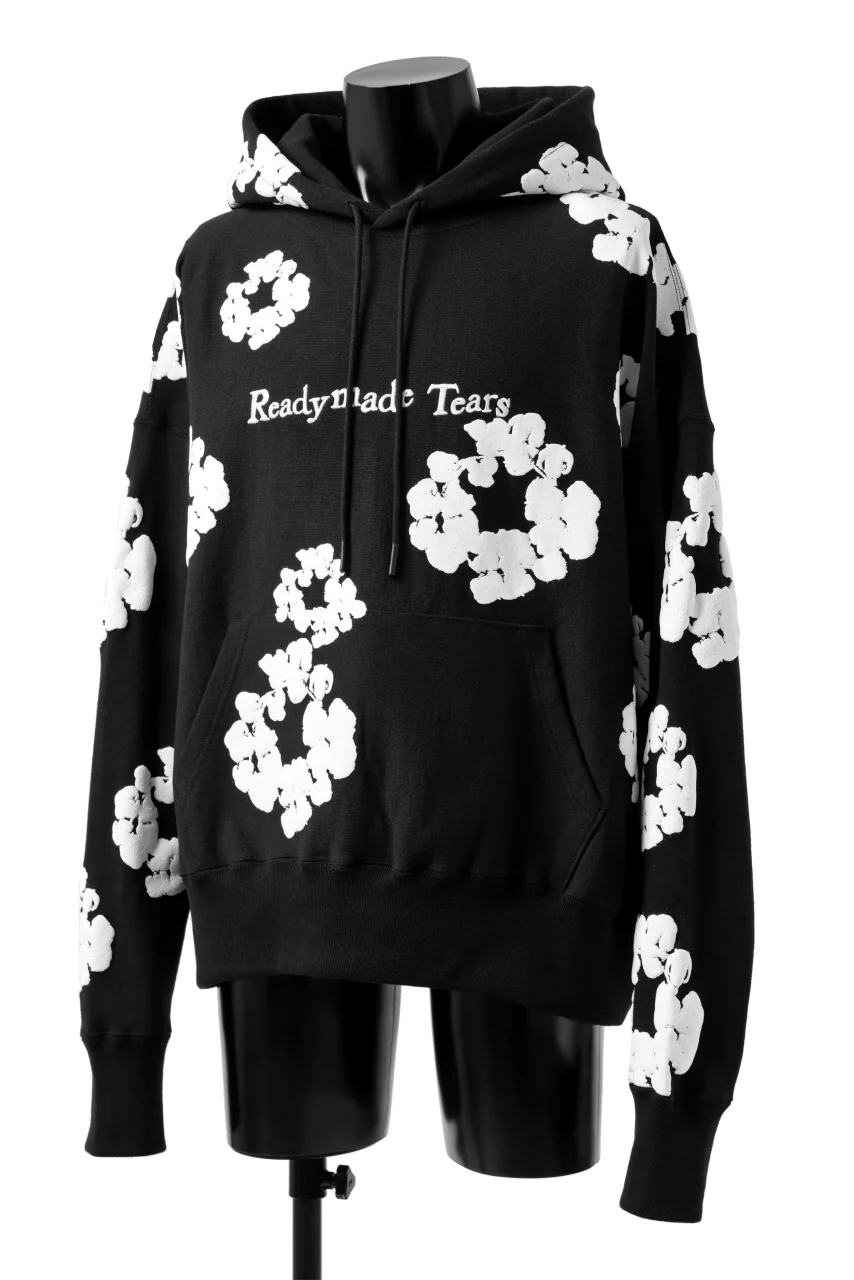 READYMADE x DENIM TEARS COTTON WREATH HOODIE (BLACK) - Image 4