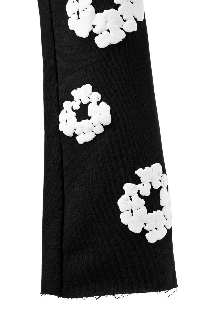 READYMADE x DENIM TEARS COTTON WREATH SWEAT FLARE PANTS (BLACK) - Image 11