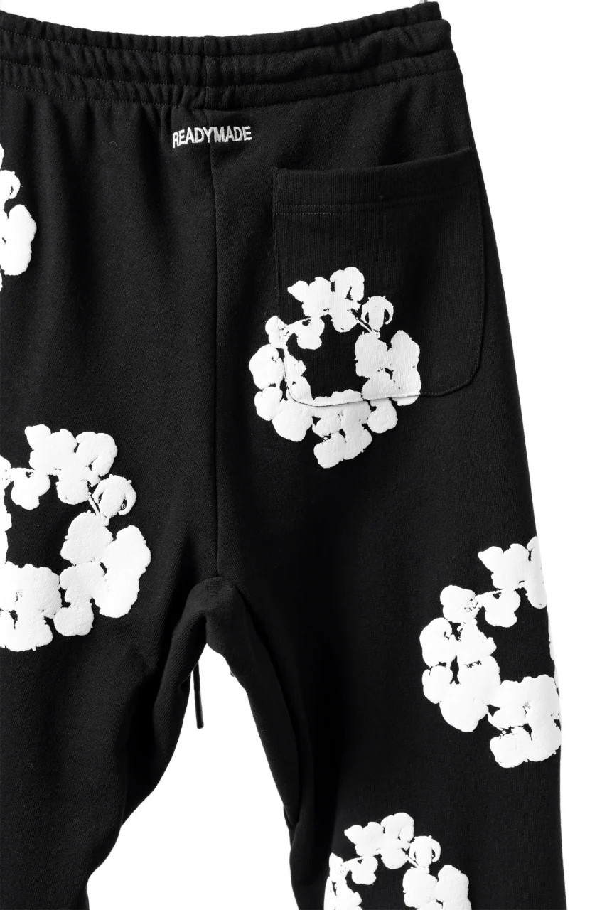 READYMADE x DENIM TEARS COTTON WREATH SWEAT FLARE PANTS (BLACK) - Image 13