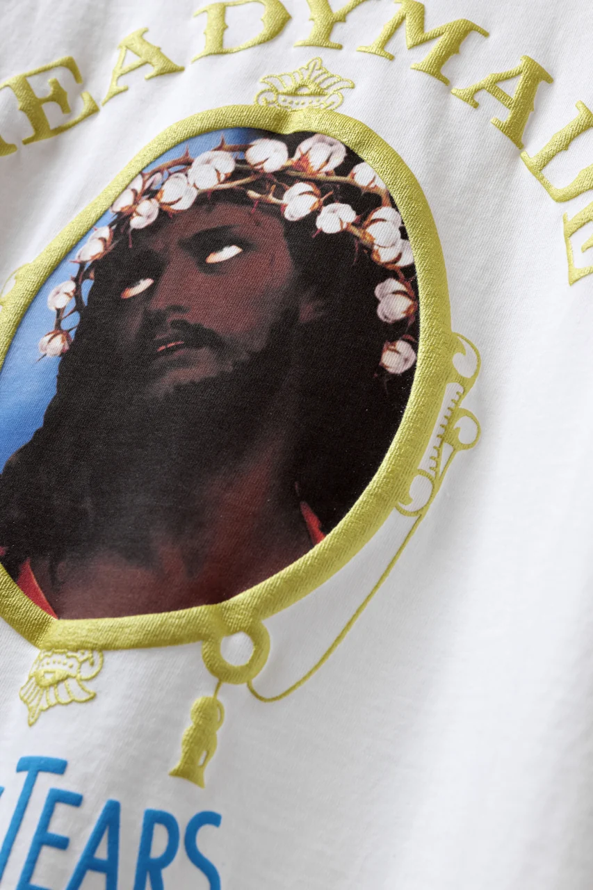 READYMADE x DENIM TEARS COTTON WREATH TEE (WHITE) - Image 11