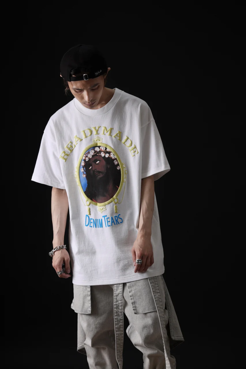 READYMADE x DENIM TEARS COTTON WREATH TEE (WHITE) - Image 25