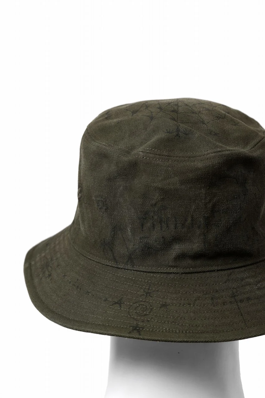 READYMADE x Dr.WOO BUCKET HAT TATOO (KHAKI) - Image 11