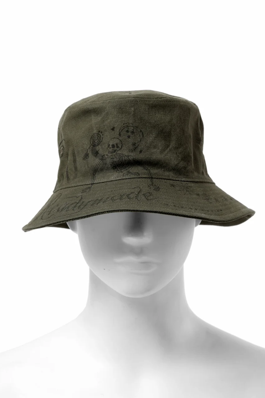 READYMADE x Dr.WOO BUCKET HAT TATOO (KHAKI) - Image 14