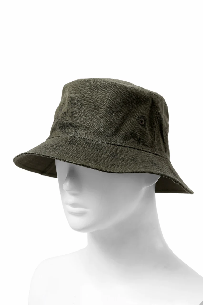 READYMADE x Dr.WOO BUCKET HAT TATOO (KHAKI) - Image 15