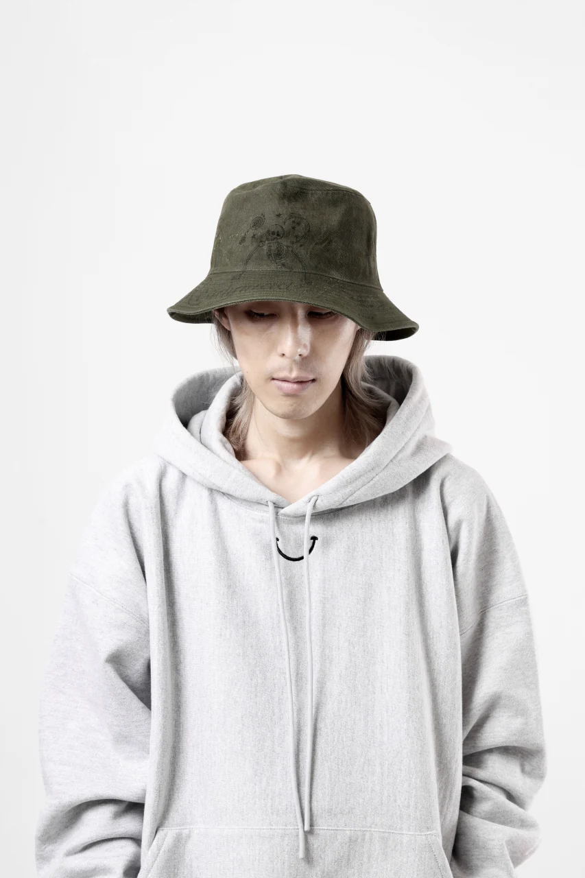 READYMADE x Dr.WOO BUCKET HAT TATOO (KHAKI) - Image 2