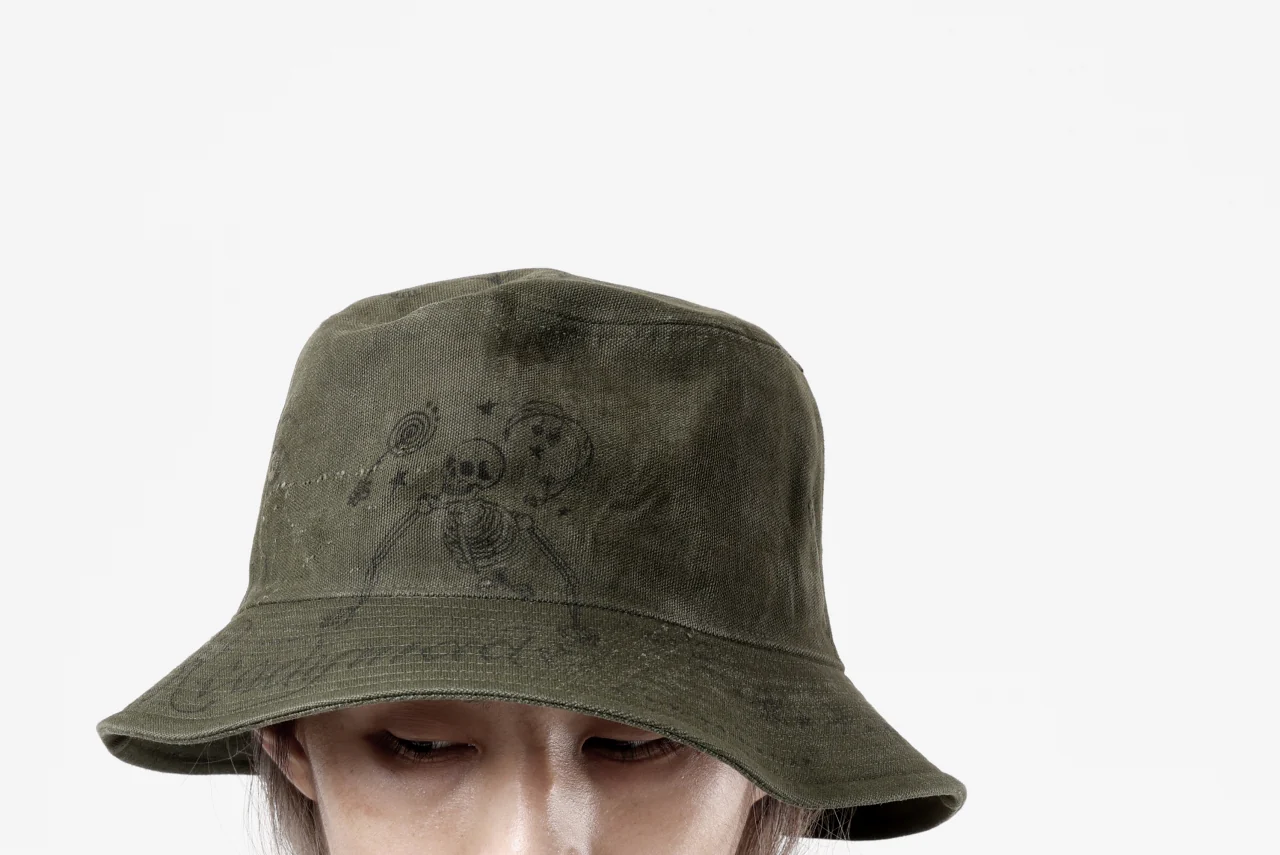 READYMADE x Dr.WOO BUCKET HAT TATOO (KHAKI) - Image 26