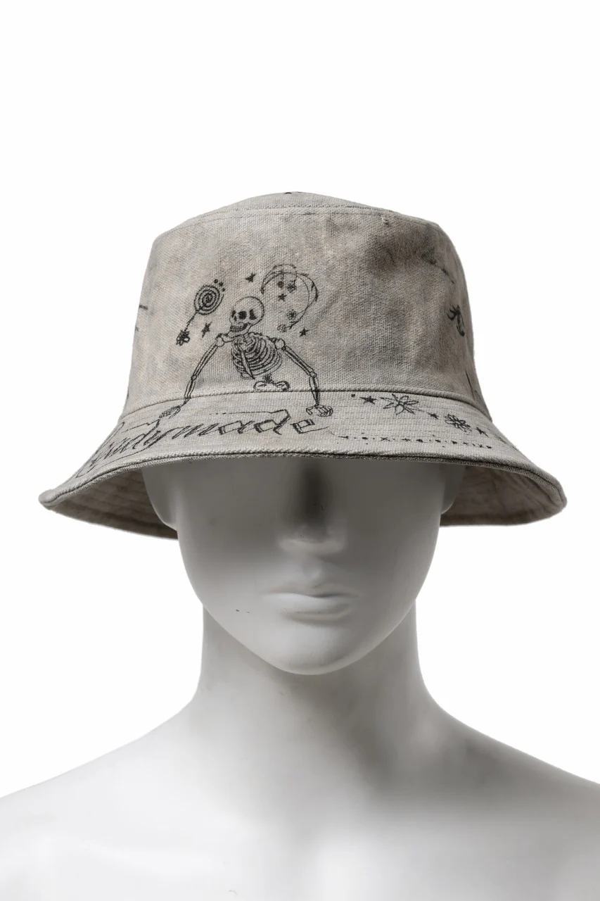 READYMADE x Dr.WOO BUCKET HAT TATOO (WHITE) - Image 12