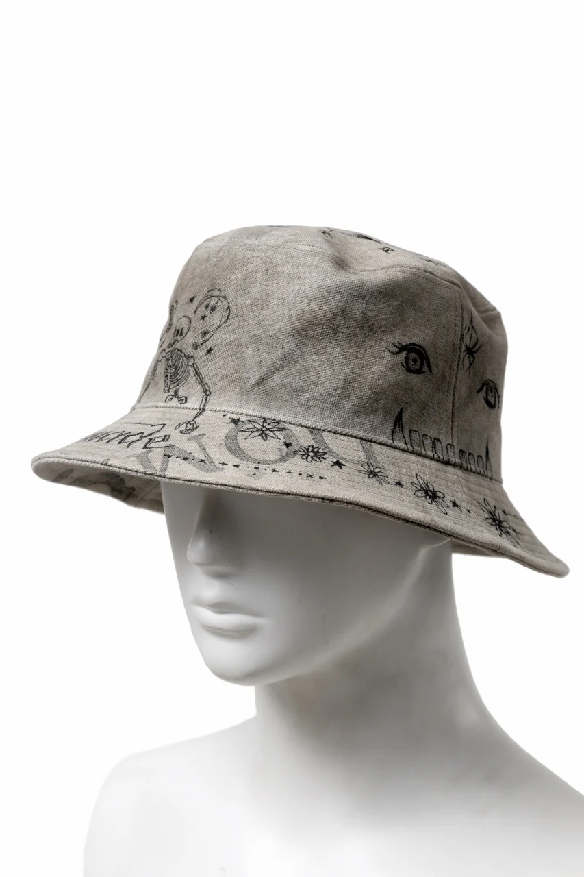 READYMADE x Dr.WOO BUCKET HAT TATOO (WHITE) - Image 2