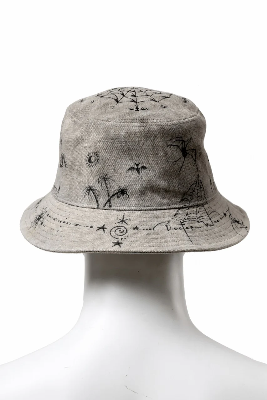 READYMADE x Dr.WOO BUCKET HAT TATOO (WHITE) - Image 4